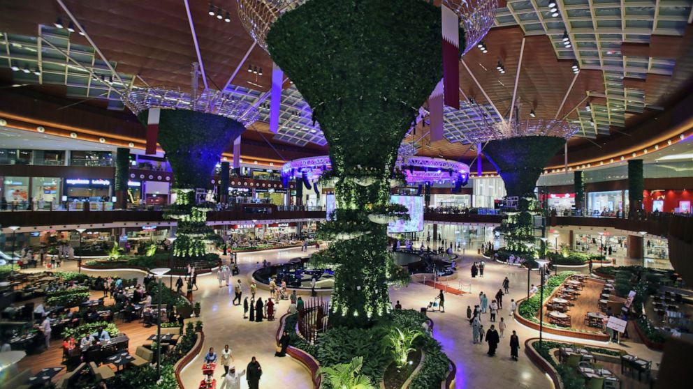 People visit the Mall of Qatar, in Doha, Qatar, on May 5, 2018. Qatar is home to roughly 2.6 million people, but a tiny fraction of that — around 12% — are Qatari citizens. They enjoy massive wealth and benefits fueled by Qatar's shared control of on