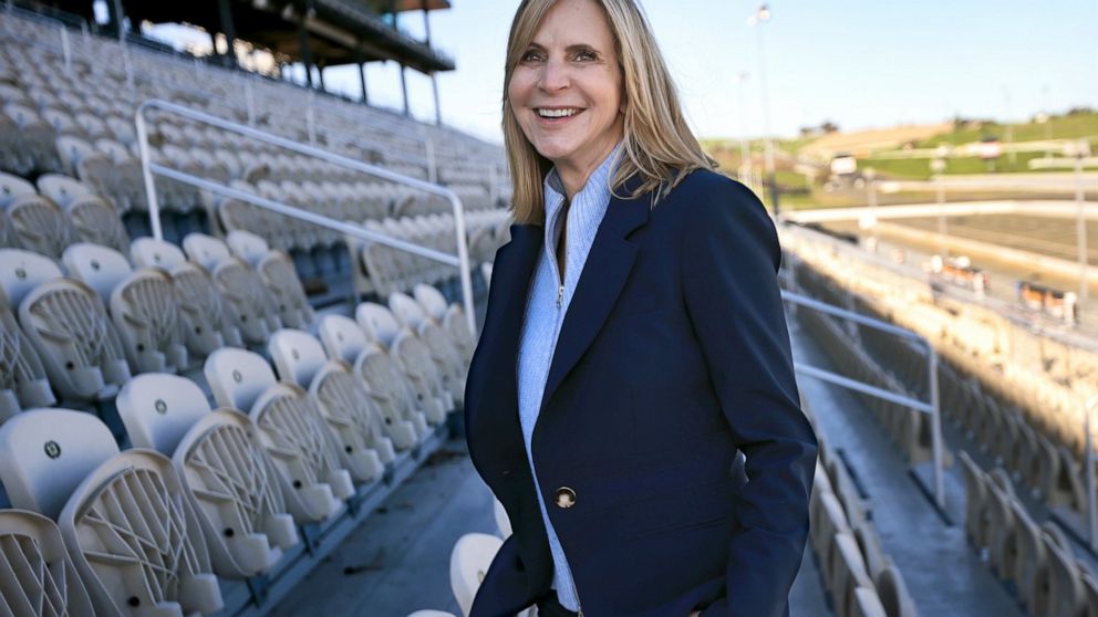 Jill Gregory, executive vice president and general manager of Sonoma Raceway, poses on Dec. 10, 2021, near Sonoma, Calif. Gregory, a Modesto native and graduate of California Polytechnic State, returned home in early 2021 to run Sonoma Raceway as the