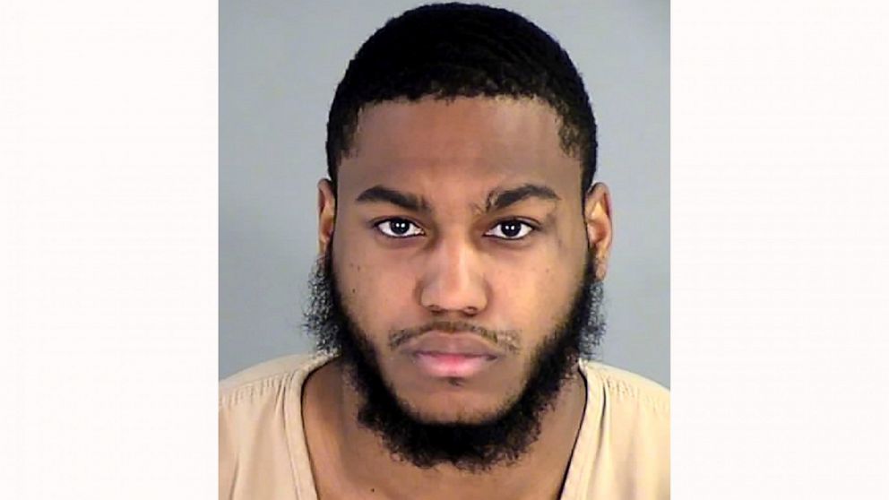 This booking photo released by the Henrico County Sheriff's Office shows Christopher Darnell Jones Jr., who was arrested Monday, Nov. 14, 2022, in the fatal shooting of three football players at the University of Virginia. (Henrico County Sheriff's O