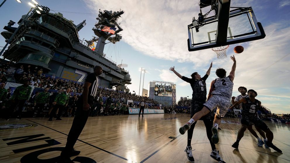 Timme's 22 Lead No. 2 Zags Past Spartans On Carrier Deck | Flipboard