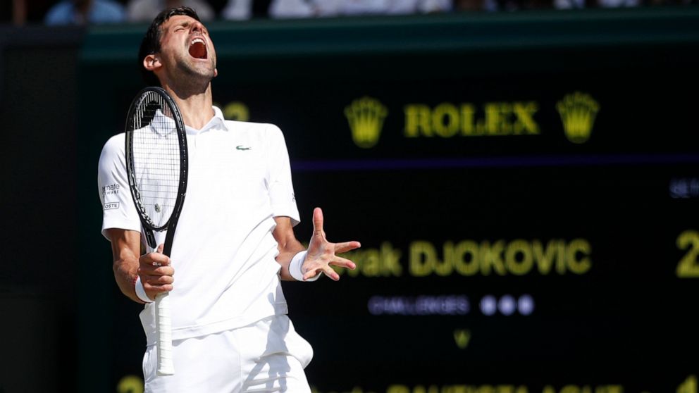Djokovic wins longest point ever recorded at Wimbledon - ABC News