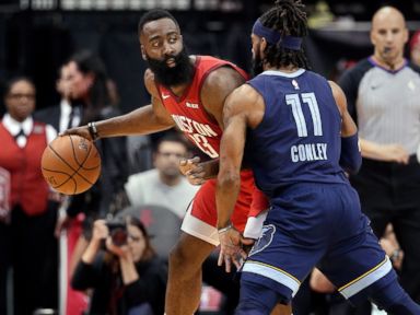 Harden's 43 points, triple-double lead Rockets over Memphis