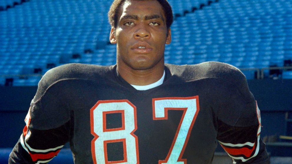 FILE - Atlanta Falcons defensive end Claude Humphrey poses in August 1970. Humphrey, a Pro Football Hall of Famer Claude and one of the NFL's most fearsome pass rushers during the 1970s with the Falcons, died unexpectedly in Atlanta on Friday night, 