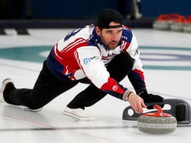 Former NFL Pro Bowl Players try curling with Olympic goal