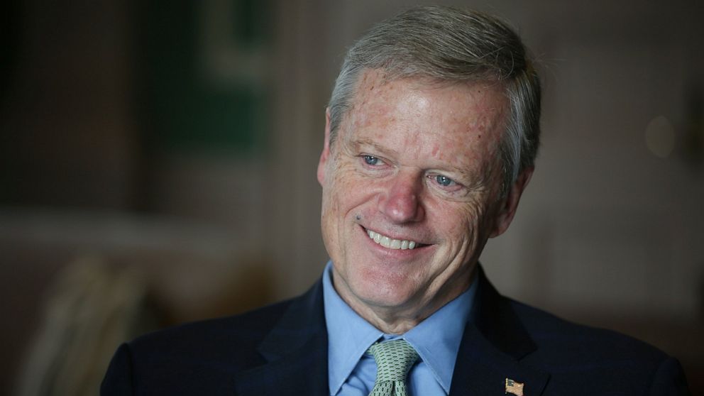 Massachusetts Governor Charlie Baker speaks during an interview at the Massachusetts State House Tuesday Dec. 27, 2022, in Boston, Mass. (AP Photo/Reba Saldanha)