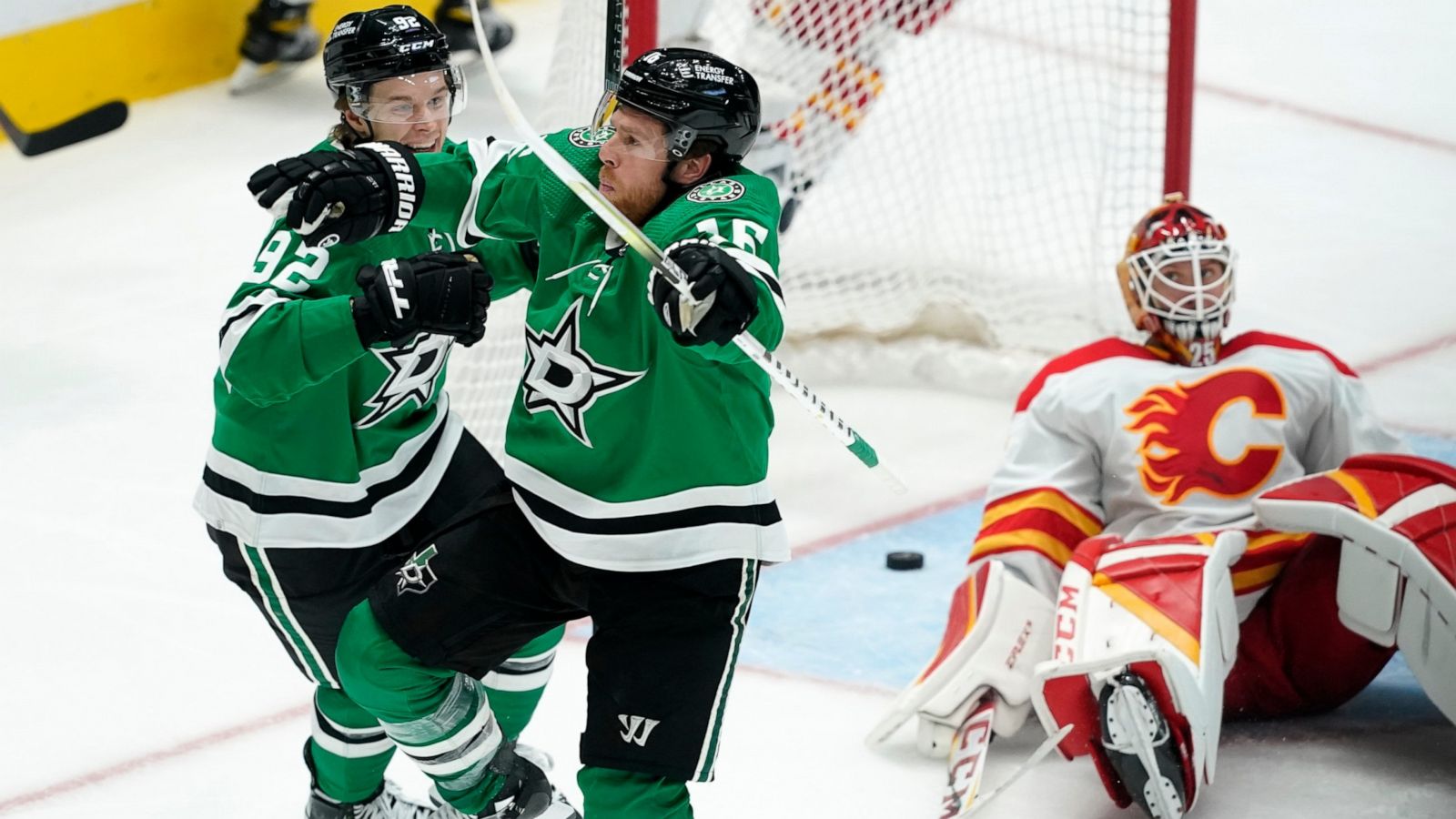 Flames take a 3-0 series lead over Stars.