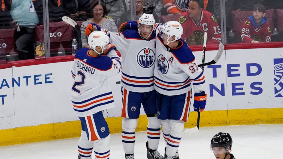Connor McDavid, Evan Bouchard, Ryan Nugent-Hopkins