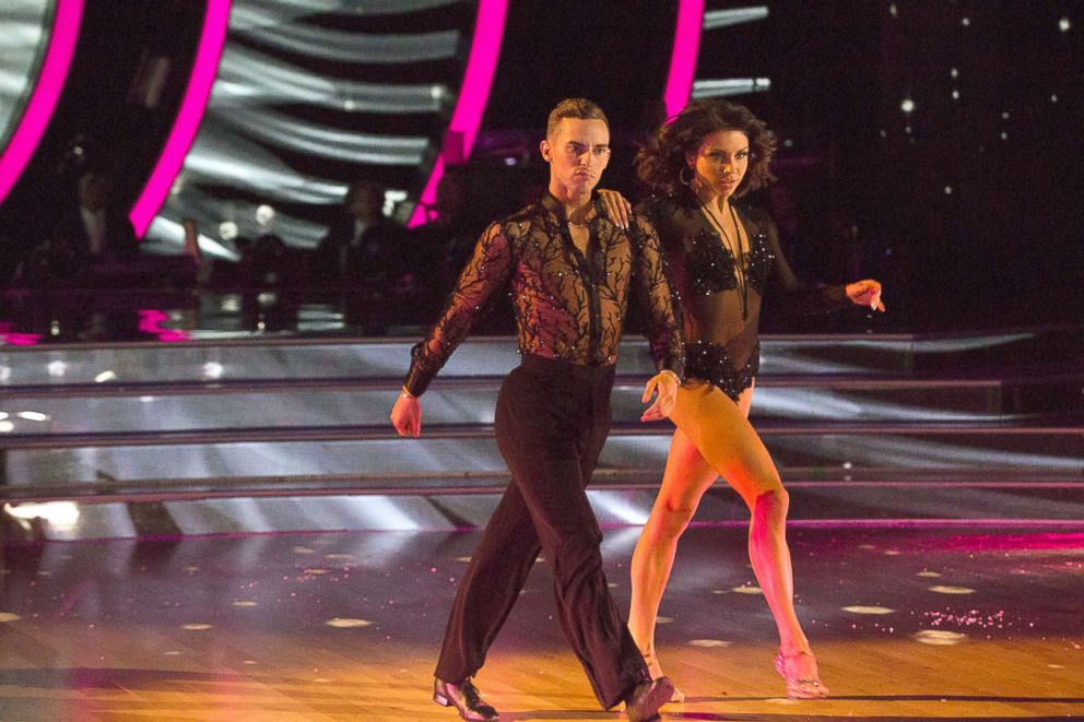 PHOTO: Adam Rippon and his partner Jenna Johnson on the season premiere of "Dancing with the Stars: Athletes," April 30, 2018