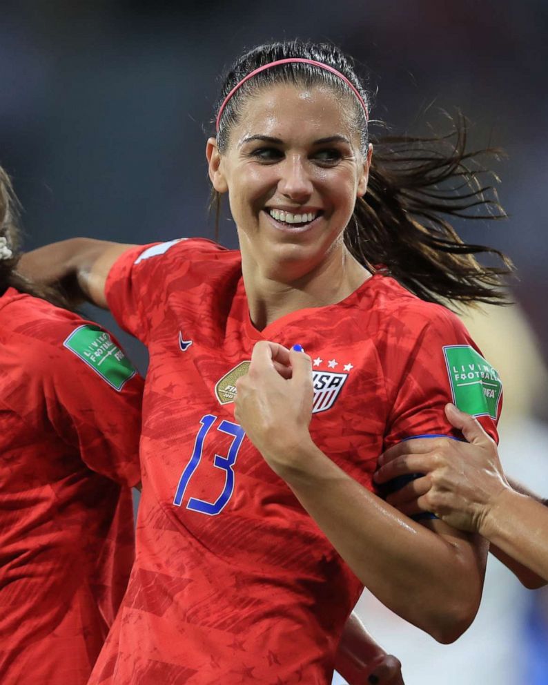 Alex Morgan's tea cup World Cup goal pose causes Brits to freak out - ABC  News