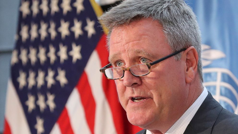 In this Aug. 1, 2017 file photo, U,S, Olympic Committee CEO Scott Blackmun speaks about the Team USA WinterFest for the upcoming 2018 Pyeongchang Winter Olympic Games.