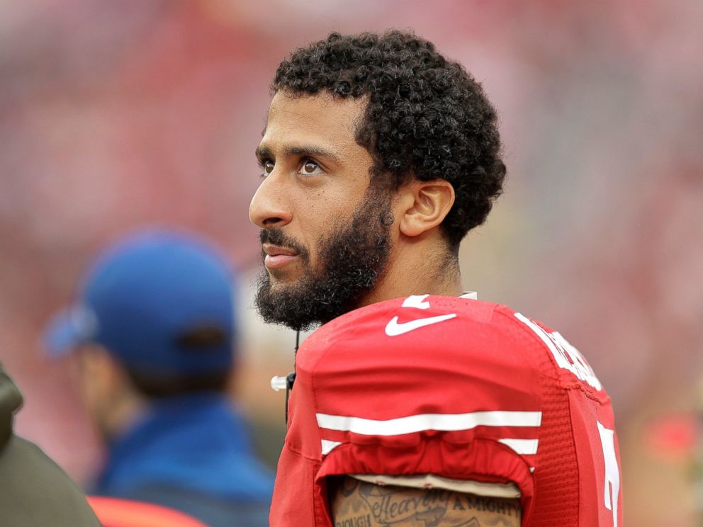 PHOTO: San Francisco 49ers quarterback Colin Kaepernick on the field during an NFL football game against the Atlanta Falcons in Santa Clara, California, Nov. 8, 2015.