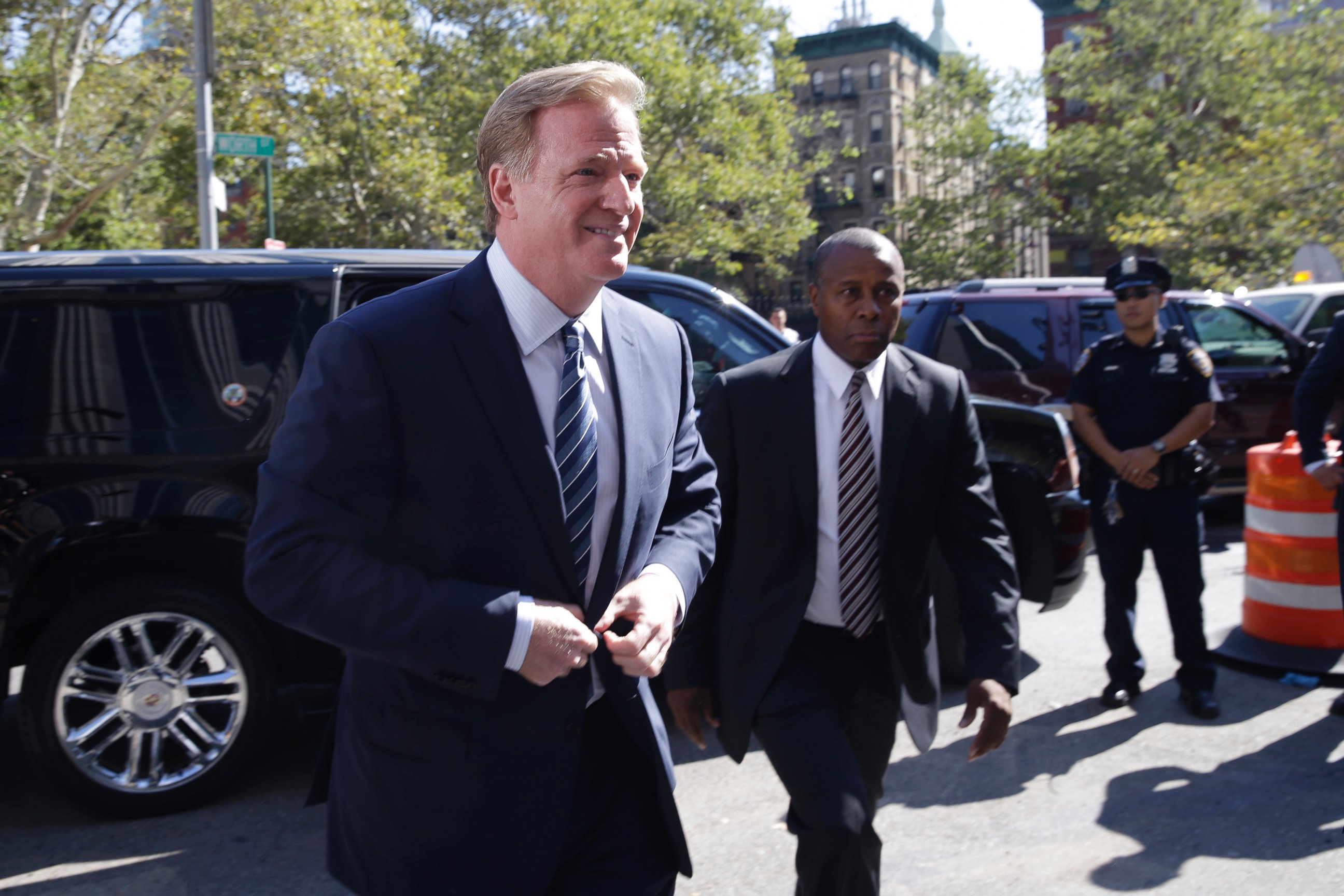 PHOTO: NFL Commissioner Roger Goodell arrives at federal court, Wednesday, Aug. 12, 2015, in New York. 