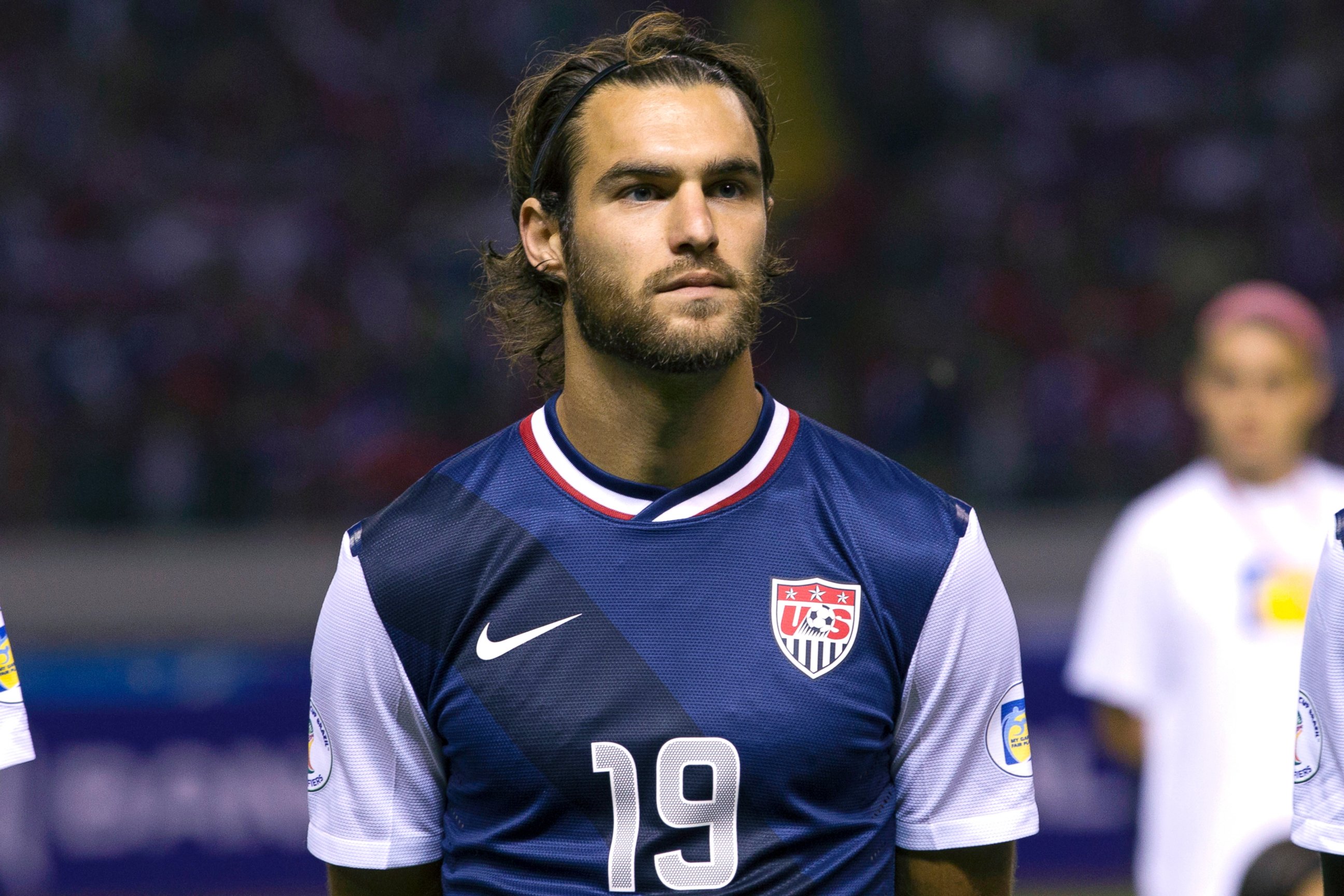 PHOTO: United States' Graham Zusi prepares for a World Cup qualifying soccer match against Costa Rica in San Jose, Costa Rica, Friday, Sept. 6, 2013.