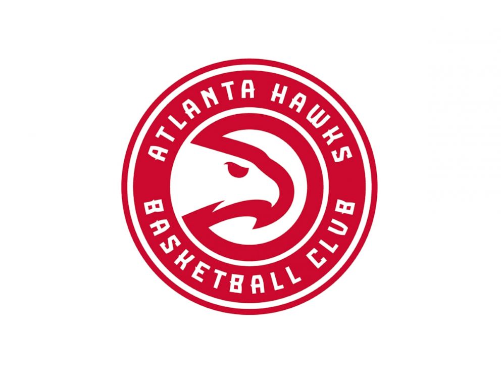 PHOTO: NBA basketball team logo for the Atlanta Hawks.