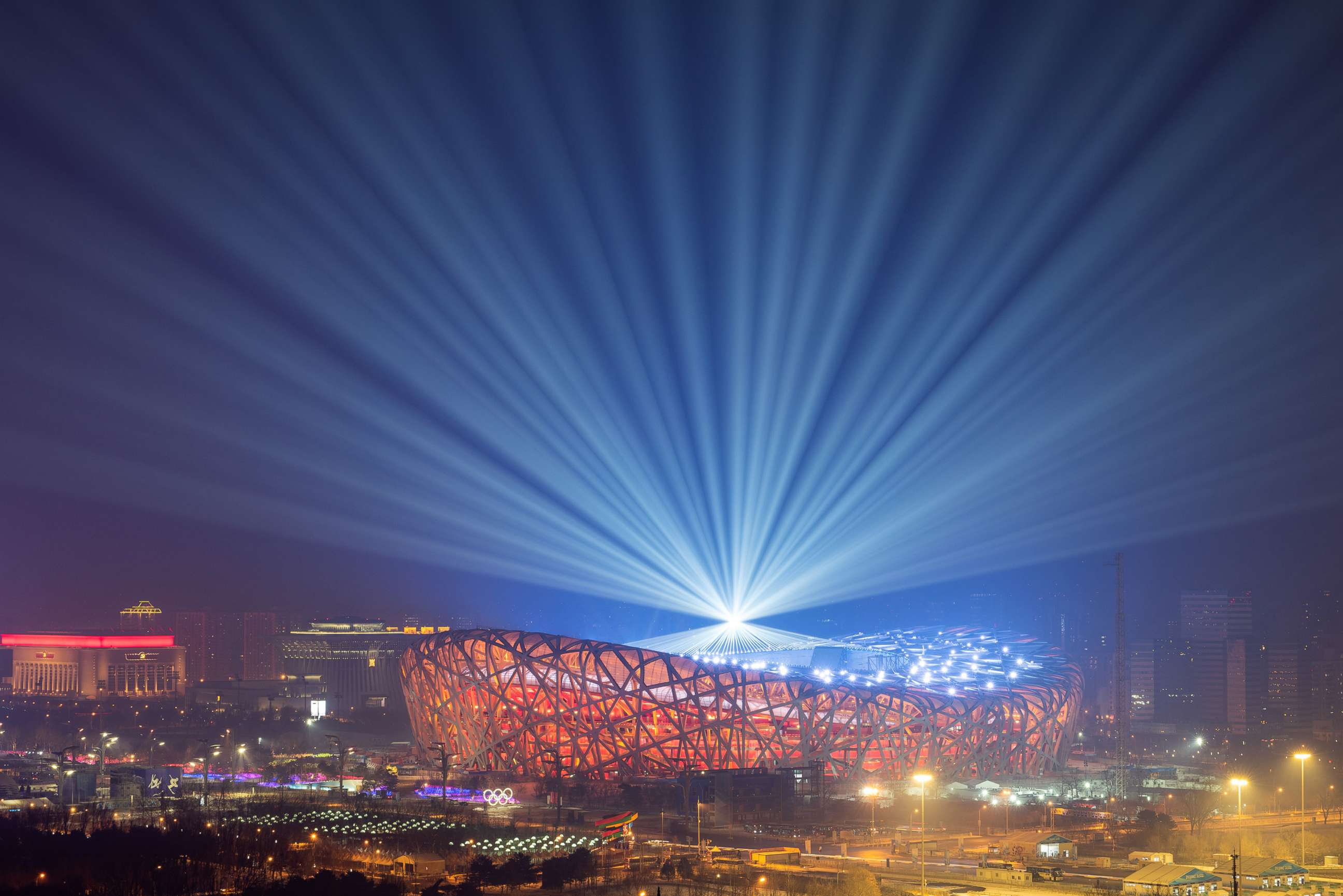 PHOTO: A rehearsal of the Beijing 2022 opening ceremony is conducted at the National Stadium on Jan. 22, 2022 in Beijing.