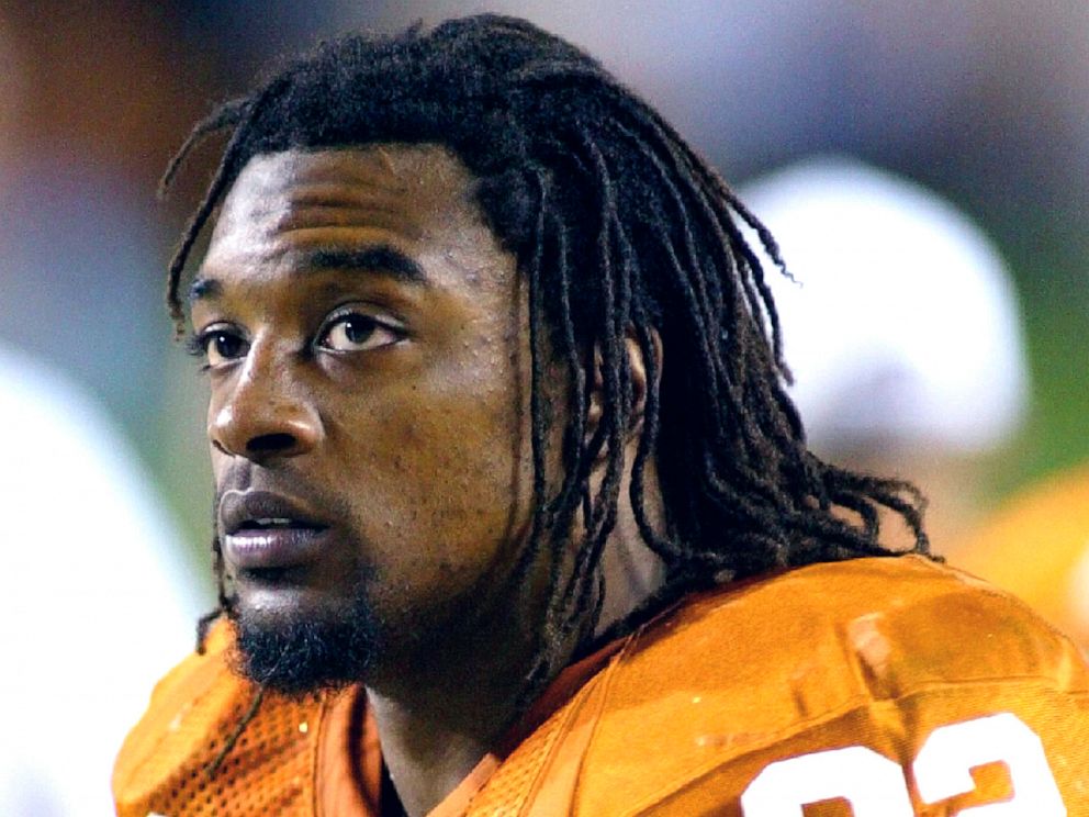 PHOTO: Texas running back Cedric Benson is shown in the bench area during the fourth quarter of his teams 56-35 victory over Oklahoma State in Austin, Texas, Nov. 6, 2004. 