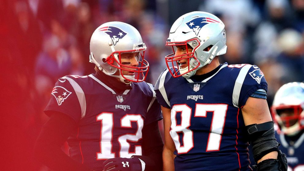 Tom Brady Julian Edelman Rob Gronkowski NFL Super Bowl game