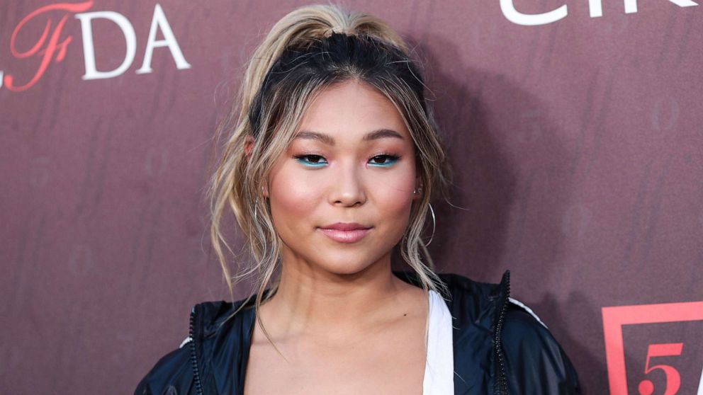 PHOTO: Chloe Kim arrives at the Sports Illustrated Fashionable 50 held at Sunset Room Hollywood, July 18, 2019, in Hollywood, Calif.