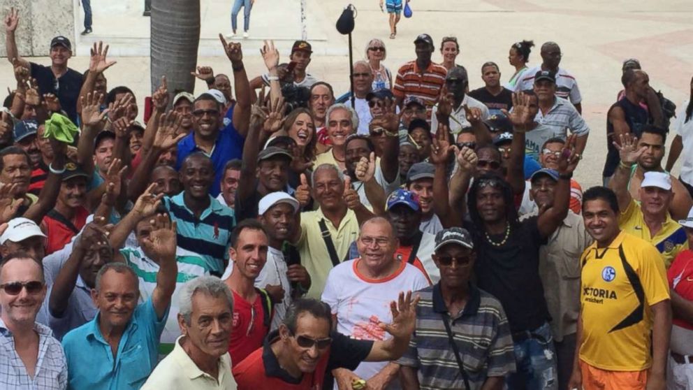 PHOTO: Baseball is a regular discussion among locals at "La Esquina Caliente" (The Hot Corner) in Havana's Central Park.