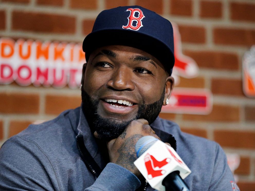 PHOTO: In this Sept. 30, 2016, file photo, Boston Red Sox's David Ortiz speaks during a news conference before a baseball game against the Toronto Blue Jays at Fenway Park, in Boston. 