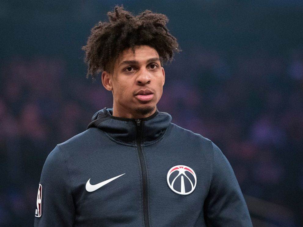 PHOTO: Devin Robinson, who played in seven games for the Washington Wizards in 2018-19, was involved in a fight with Philadelphia Eagles cornerback Jalen Mills on Saturday, April 13, 2019.