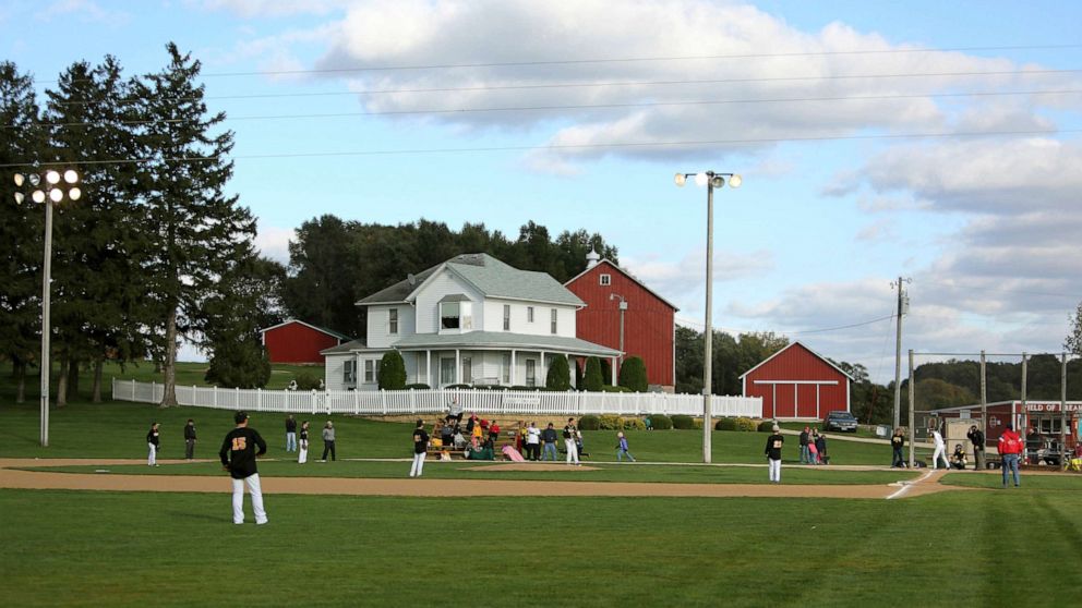 PHOTO:  In this Oct. 2, 2014, file photo, teams play at the "Field of Dreams" during a fall tournament in Dyersville, Iowa.
