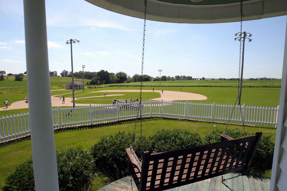 PHOTO: The house where the movie character Ray Kinsella (Kevin Costner) lived in for the Field of Dreams movie site in Dyersville, Iowa.