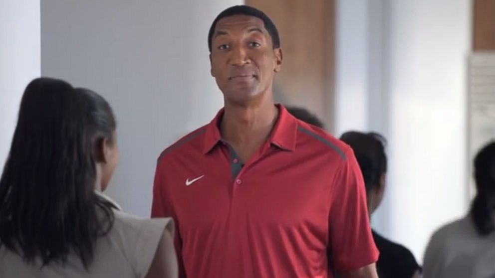 Basketball great Scottie Pippen appears in a Foot Locker ad released Aug. 5, 2014.