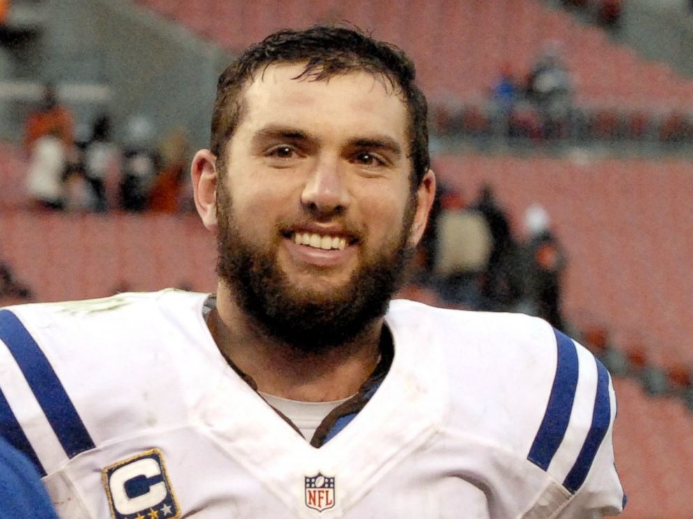 PHOTO: Quarterback Andrew Luck #12 of the Indianapolis Colts after a game against the Cleveland Browns on Dec. 7, 2014 in Cleveland, Ohio.