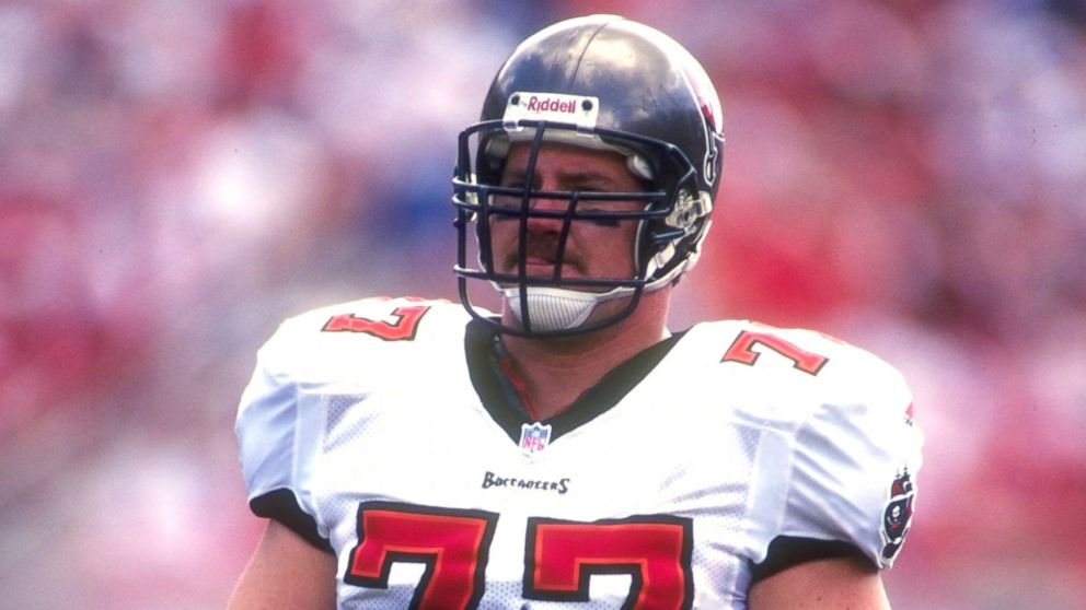 PHOTO: Defensive tackle Brad Culpepper of the Tampa Bay Buccaneers looks on during the game against the Carolina Panthers at the Raymond James Stadium in Tampa Bay, Fla., Oct. 18, 1998.