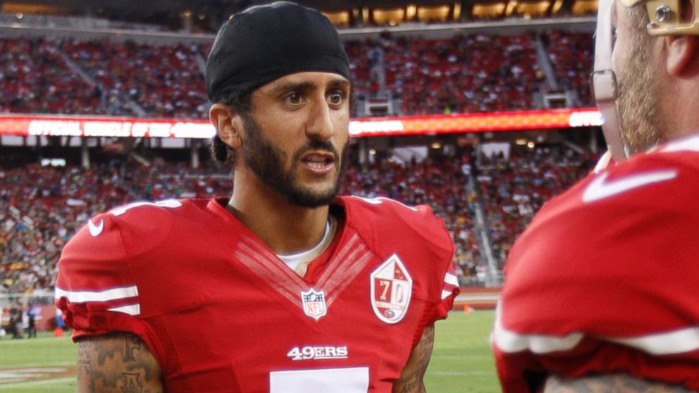 PHOTO: Colin Kaepernick of the San Francisco 49ers stands on the sideline prior to the game against the Green Bay Packers at Levi Stadium on Aug. 26, 2016 in Santa Clara, California.