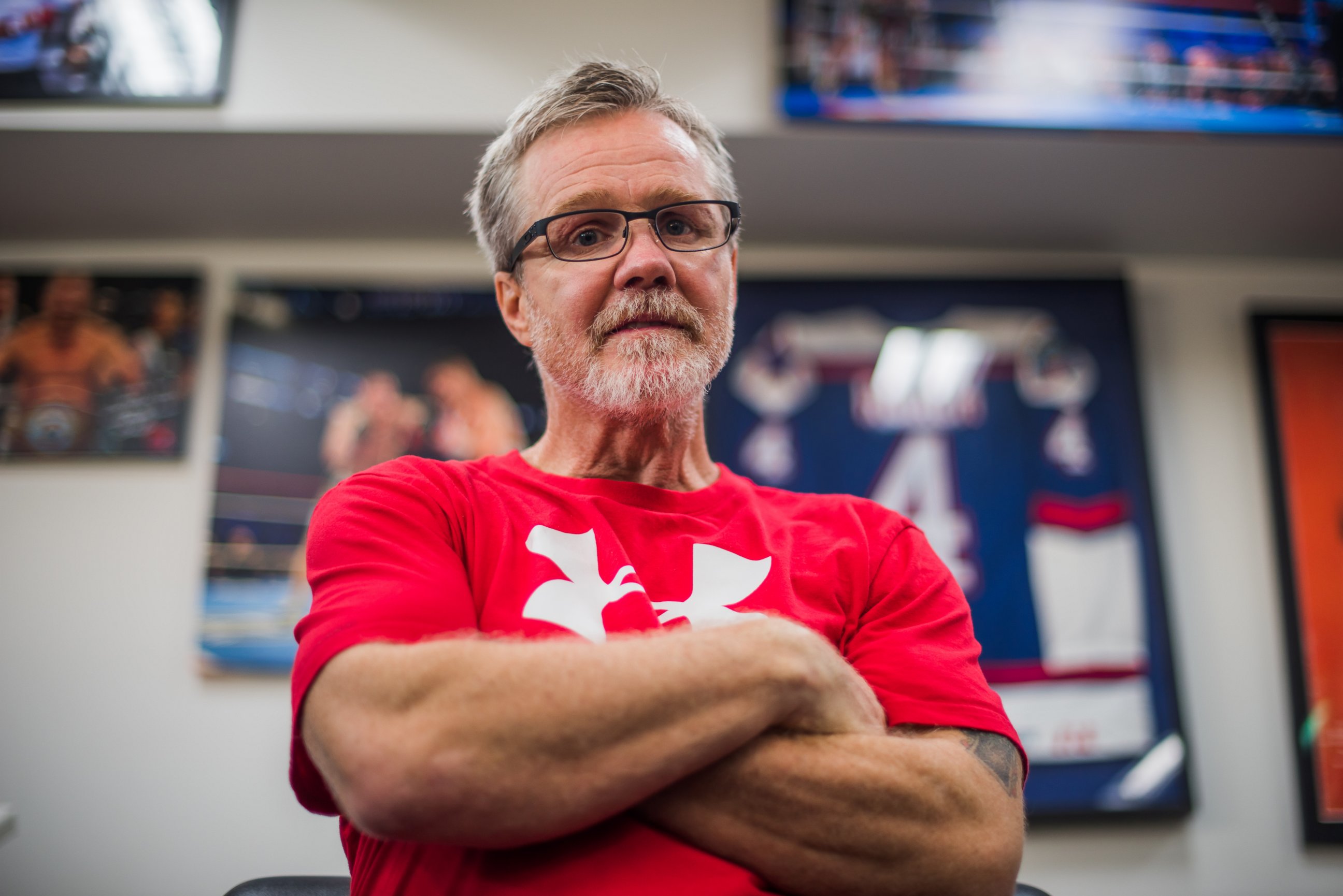 PHOTO: Boxing trainer Freddie Roach poses for a portrait at Wild Card Boxing Club on Feb. 17, 2015 in Hollywood, California.  