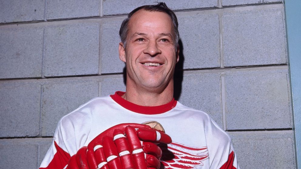 Gordie Howe of the Detroit Red Wings poses for a photo in Montreal, Canada, circa 1970s.