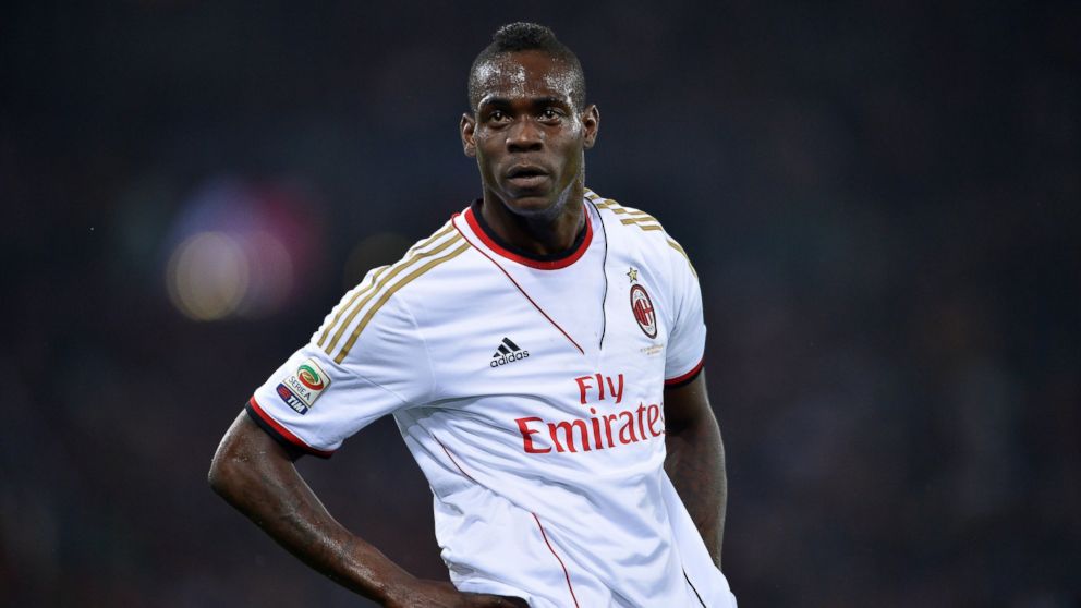 AC Milan's forward Mario Balotelli on April 25, 2014 at the Olympic stadium in Rome. 