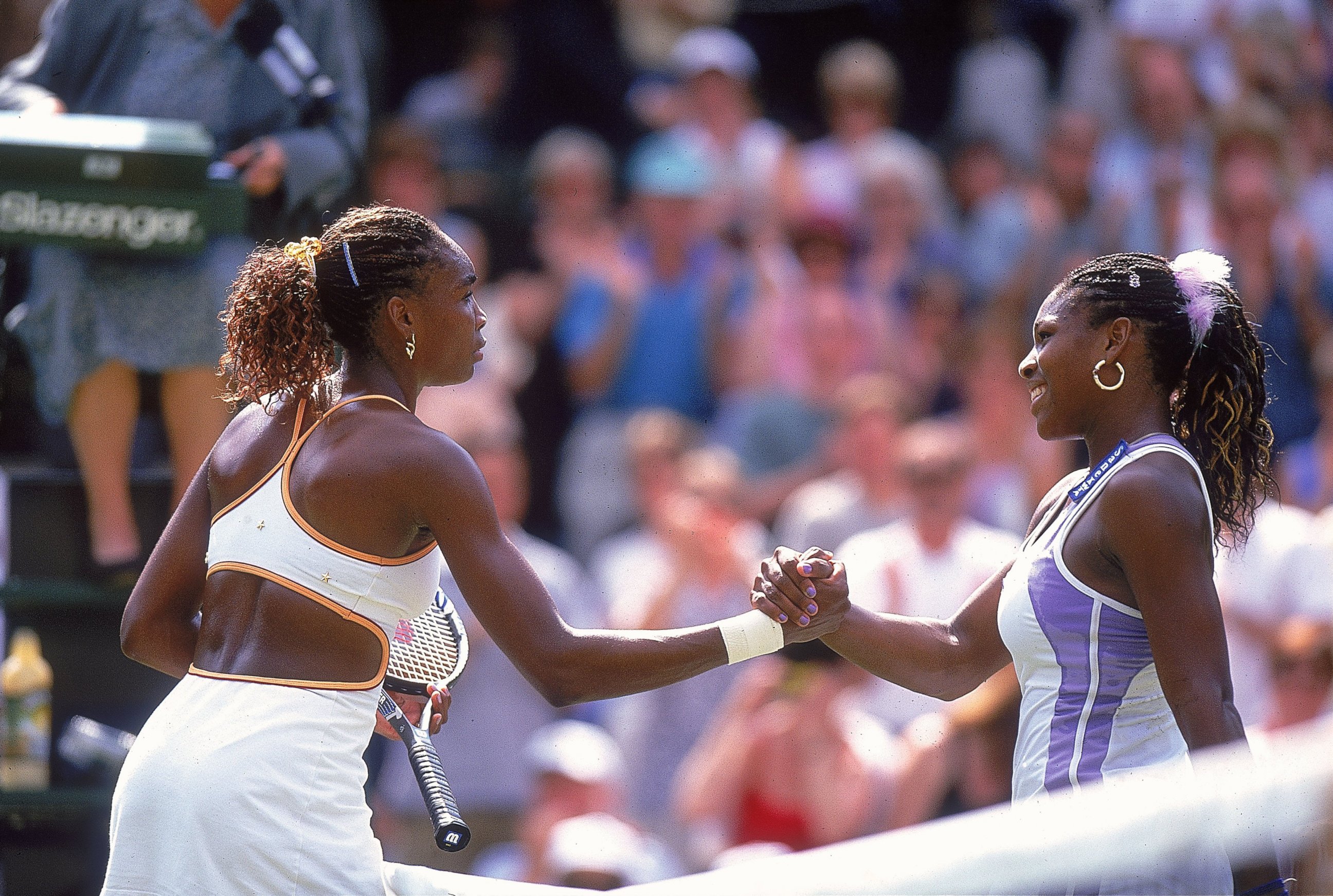 PHOTO: Venus Williams beat her younger sister Serena during the semi-final game at Wimbledon on July 6, 2000.