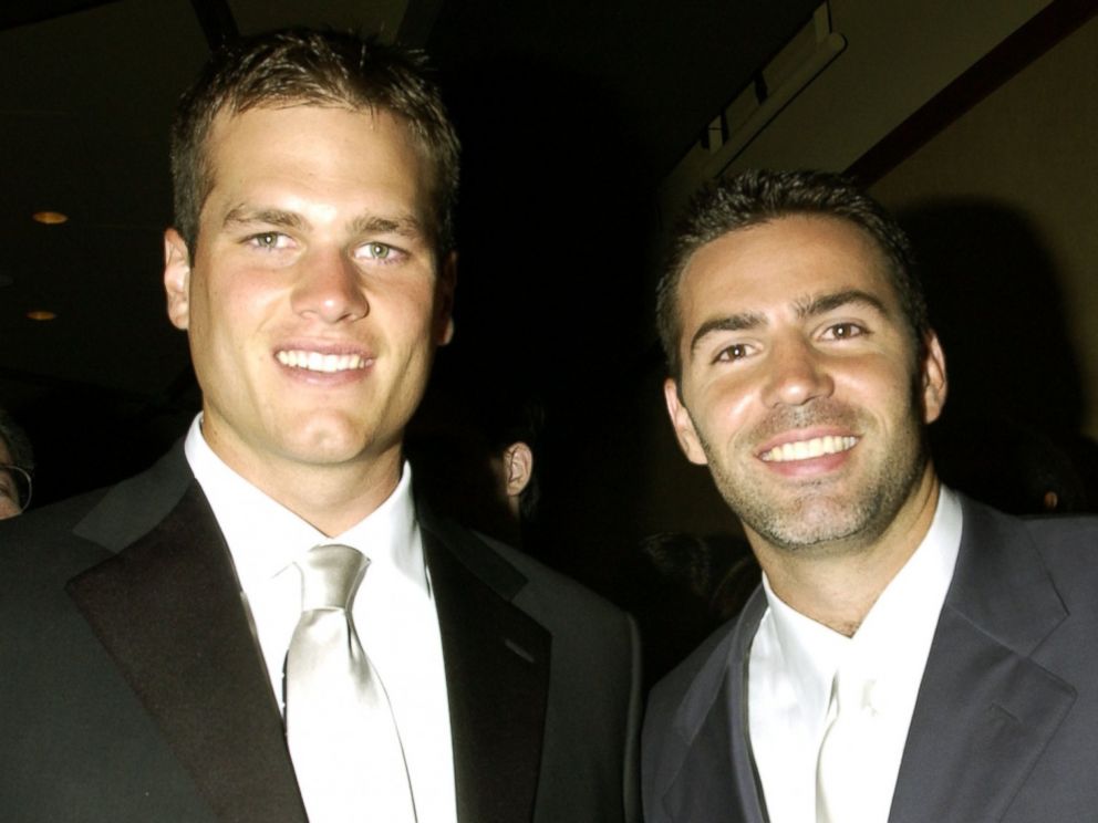 PHOTO: Tom Brady and Kurt Warner during 2002 ESPY Awards After Party at The Highlands in Hollywood, Calif.
