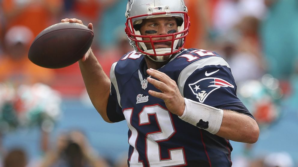 Tom Brady of the New England Patriots throws in the second quarter against the Miami Dolphins during a game at Sun Life Stadium on Sept. 7, 2014 in Miami Gardens, Florida.