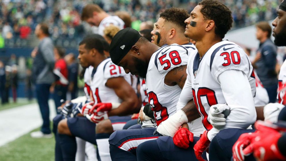 Houston Texans kneel during pregame protest over owner comparing players to  'inmates' - ABC News