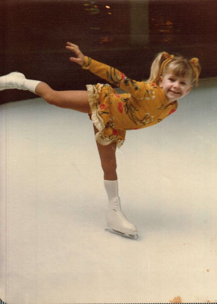 Tonya Harding is seen here skating at the Lloyd Center in Portland, Oregon, in this undated family photo. 