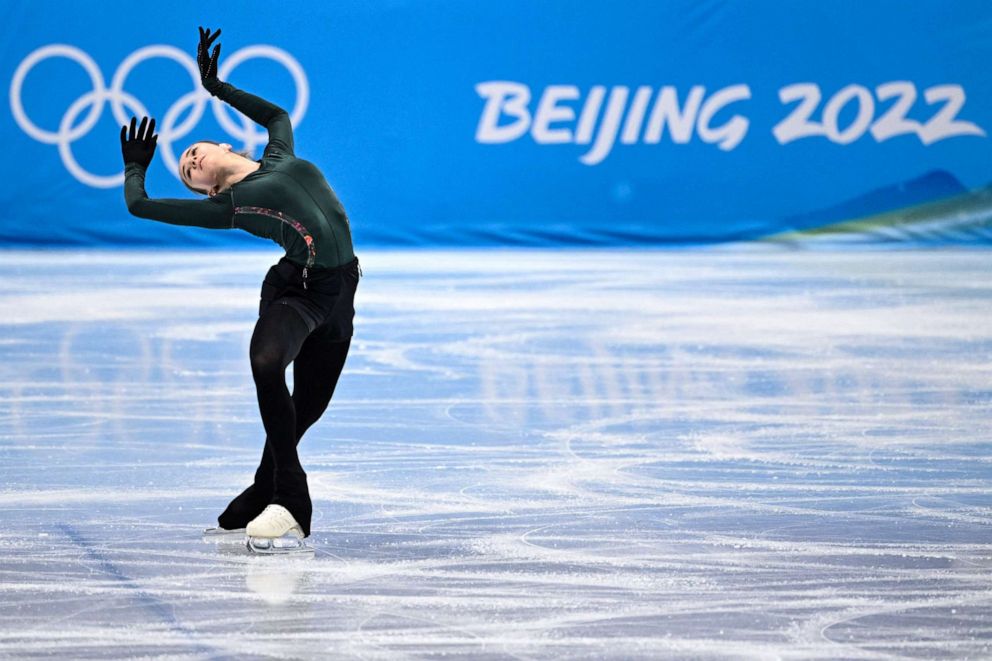 PHOTO: Russia's Kamila Valieva takes part in a figure skating training session at the Capital Indoor Stadium in Beijing on Feb. 2, 2022, ahead of the Beijing 2022 Winter Olympics Games.