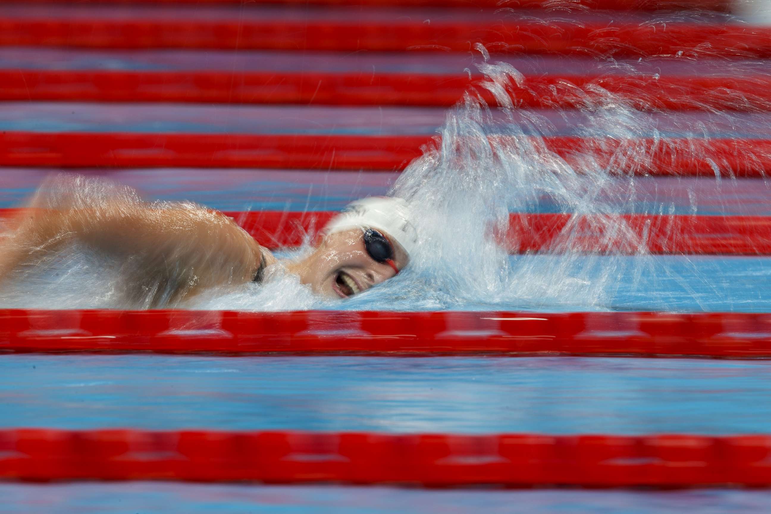 PHOTO: Katie Ledecky of the USA competes in the women's 1500m Freestyle Heats during the Swimming events of the Tokyo 2020 Olympic Games at the Tokyo Aquatics Centre in Tokyo, July 26, 2021.