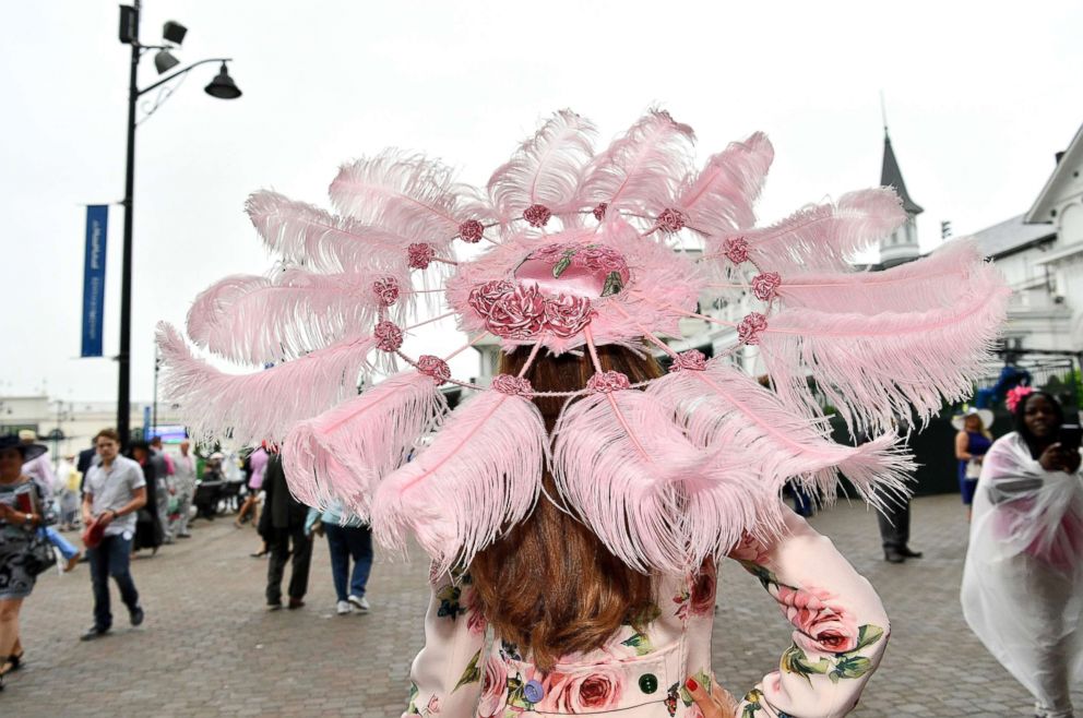 PHOTO: An ornate hat seen the during 144th running of the Kentucky Derby at Churchill Downs, May 5, 2018 in Louisville, Ky.