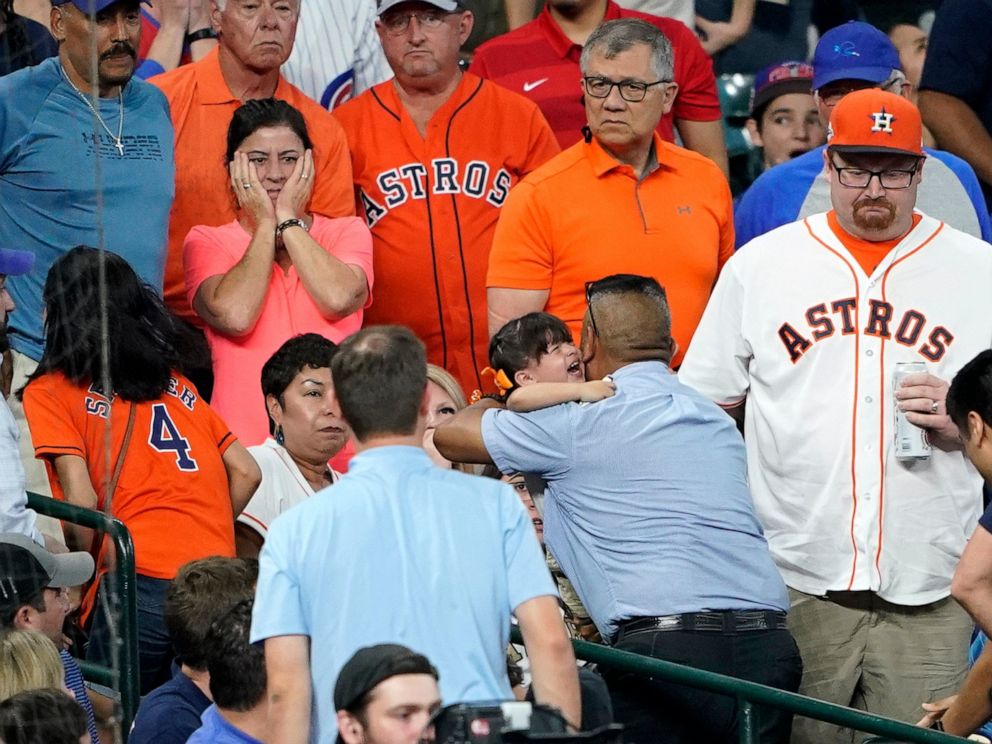 Aaron Judge hits 45th home run, young girl hit by foul ball as