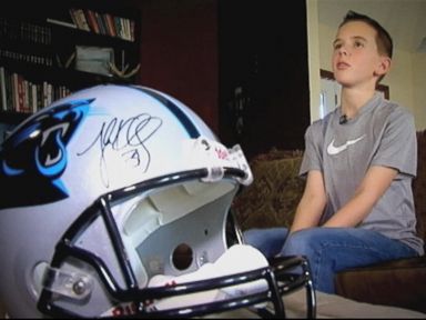 VIDEO: Cade Pope may be a Carolina Panthers fan for life after Jerry Richardson was the only team owner to reply to the Oklahoma boy's letters.