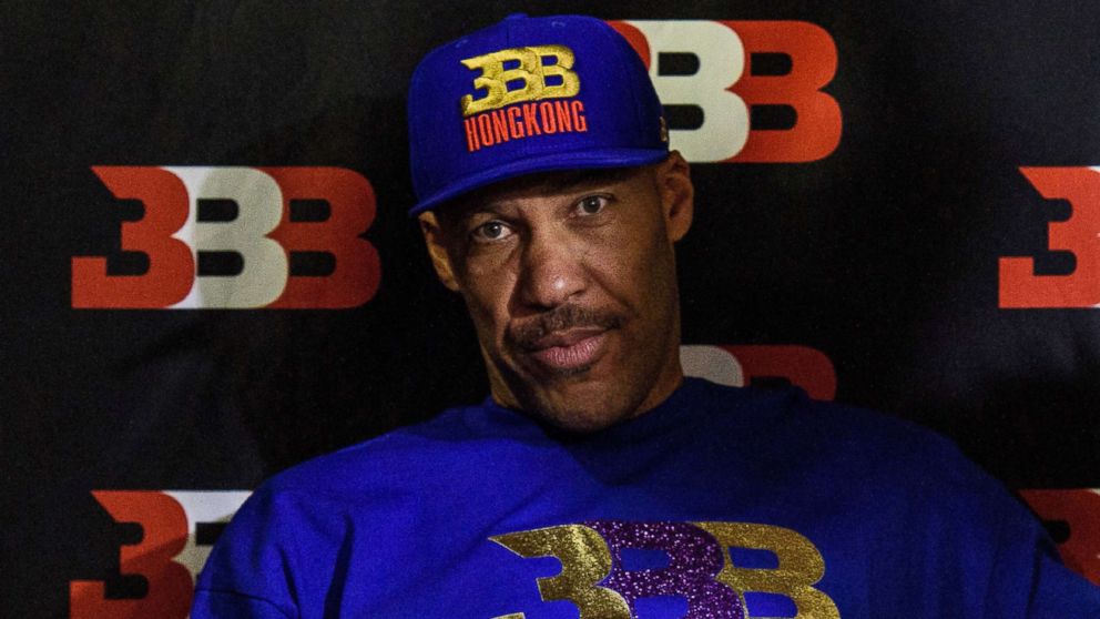 PHOTO: LaVar Ball, father of basketball player LiAngelo Ball and the owner of the Big Baller brand, attends a promotional event in Hong Kong, Nov. 14, 2017.
