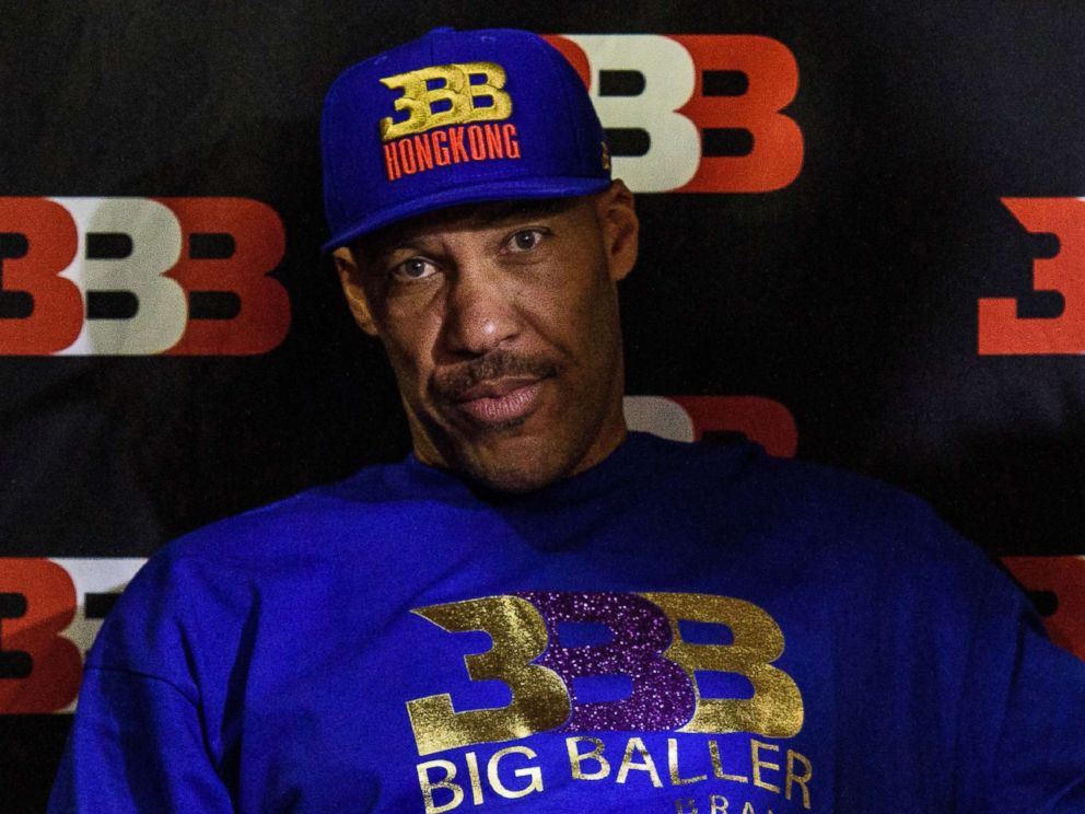 PHOTO: LaVar Ball, father of basketball player LiAngelo Ball and the owner of the Big Baller brand, attends a promotional event in Hong Kong, Nov. 14, 2017.
