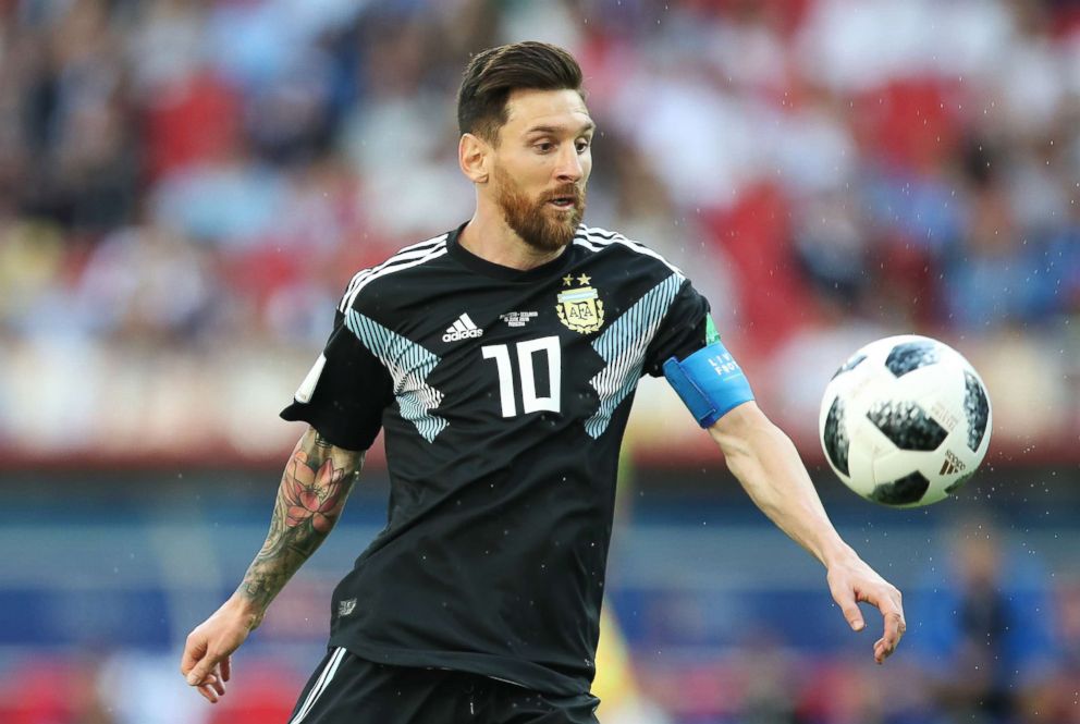 PHOTO: Lionel Messi of Argentina controls the ball during the 2018 FIFA World Cup Russia group D match between Argentina and Iceland at Spartak Stadium on June 16, 2018 in Moscow.