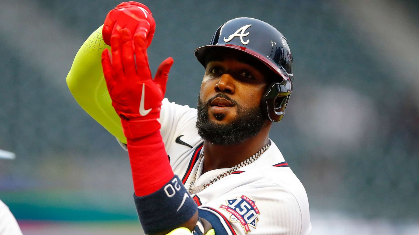 Braves star Marcell Ozuna arrested for strangling wife, throwing