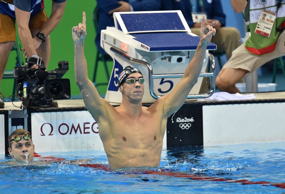 PHOTO: Michael Phelps winner of the Gold Medal, 200m Butterfly at the 2016 Rio Olympic Games on August 9, 2016 in Rio De Janeiro, Brazil.