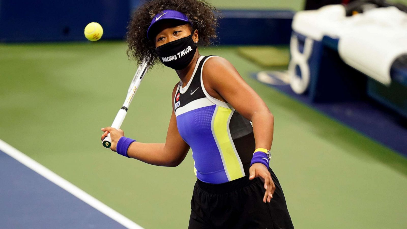 Tennis stars including Serena Williams and Naomi Osaka fill red